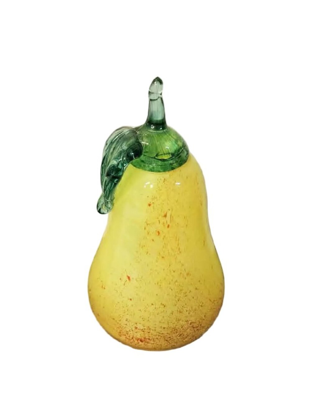 Vintage Murano Style Hand Blown Art Glass Pear  - ITEM #2456